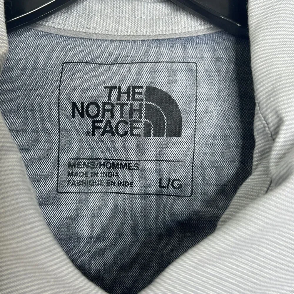 North Face Men's Gray Short Sleeve Button-Up Shirt Size L